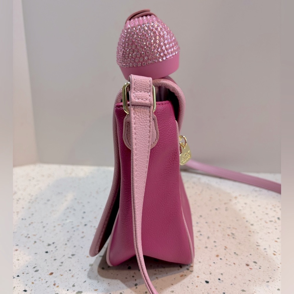 Betsey Johnson Pink Retro Telephone Crossbody Bag โโ Working Handset - Picture 8 of 16